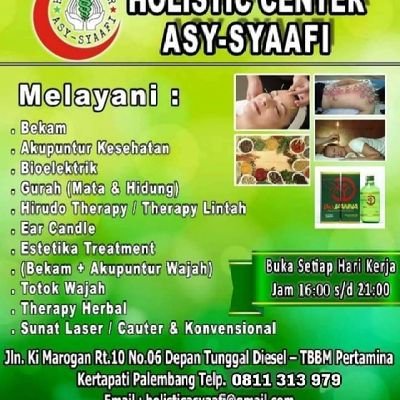 AsyaafiHolistic's profile picture. Pusat Layanan Kesehatan Berbasis Holistic -Komplementer, Profesional Nursing, Lecturer, Profesional Therapist and Herbalist Consulting di Palembang