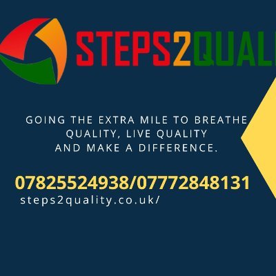 Health & Social Care: Quality Compliance Consultancy
Instagram: @Steps2QualityLtd LinkedIn: @Steps2QualityLtd
07404717002 07772849131