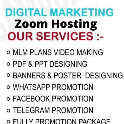 i am a post graduate in commerce,presenting working online, all your digital marketing solutions under one roof, zoom hosting n presentations
