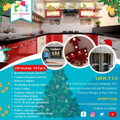 Roy Interiors Kenya is an interior design company that focuses on Commercial and Residential interior design.