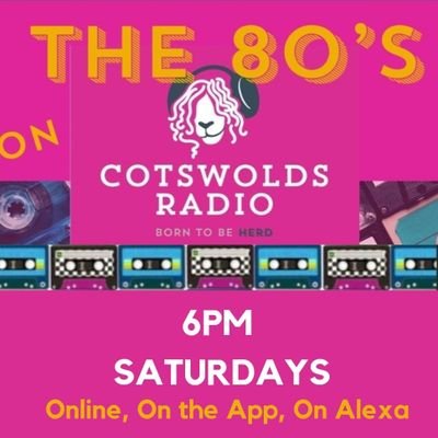 Live on Cotswolds Radio Saturdays @ 6pm. Taking you back to the 80s with Annabelle, Adele & Caroline. Great tunes, requests & banter 🎧