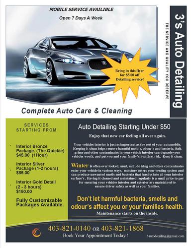 Auto Detailing In Drumheller Alberta Canada, Auto Detailing starting under $50.00