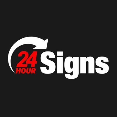 24HourSigns's profile picture. We specialize in delivering high-quality, custom signage, printing & apparel with unbeatable speed, ensuring your brand gets the exposure it deserves.
