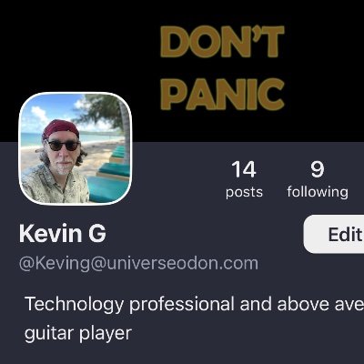 KGibbons's profile picture. Keving@universeodon.com