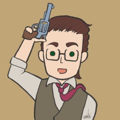 tyatamura's profile picture. ただの会社員です。映画、アメコミ、ミニチュアゲーム、TRPGを趣味にしました！どれも初心者レベルですが。趣味の先輩の優しい方達のおかげで楽しんでいます！
アイコンのイラストはわびさん（@wabioekaki）に書いていただきました！自分の初kutulu_TRPGのPC、ジョンです。