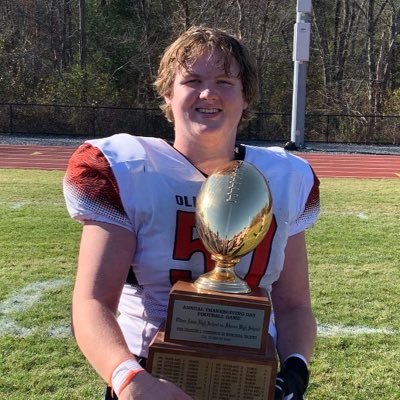 Center | Oliver Ames High School #57 | Class of 2023 | 6’2 260 lbs | 4.5 GPA | 508-468-7778 | johnec115@gmail.com | Tufts Football
