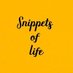 Snippets of Life (@snippetsoflife1) Twitter profile photo Snippets of Life (@snippetsoflife1) Twitter profile photo