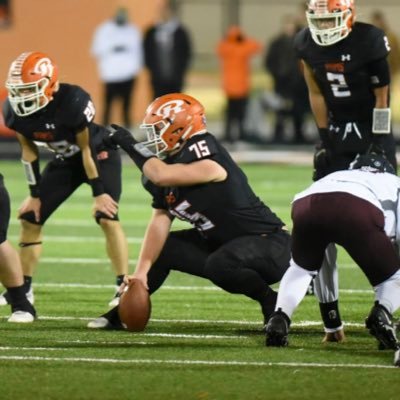 RWHS_Burke's profile picture. RWHS🏈 Class o’ 23 (Reclassified) GPA-3.5 H/W-260 6’3 OL Georgetown Football Commit🧡