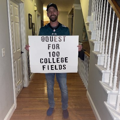 On a quest to visit 100 college fields in 5 seasons! Follow along for the fun. 2022 was season 1. @CollegeFieldQuest (IG/FB)