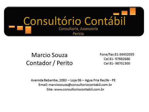 peritomarcio's profile picture. Graduado em Ciências Contábeis, pós-graduando em Auditoria e Pericia Contábeis, sócio do Consultório Contábil, Perito Contábil, Palestrante.