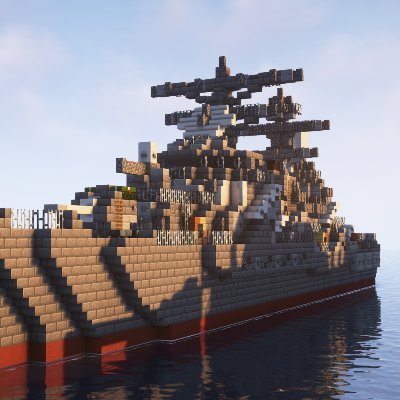 Minecraftでかわいい船(？) を作ってます