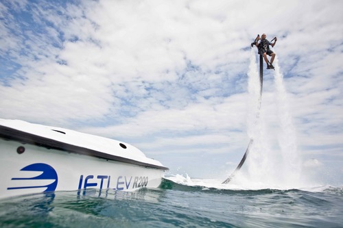 JetLev's profile picture. When I was 14 years old, I watched James Bond fly a jetpack in the movie “Thunderball,” and have dreamed of flying one ever since...so I decided to invent one.