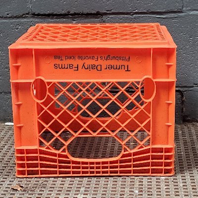 MilkcratesPgh's profile picture. A visual chronicle of Pittsburgh's most ubiquitous urban ephemera: the iconic orange Turner Dairy milk crate.