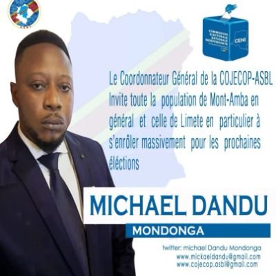 Juriste, Fonctionnaire de l'État Congolais, Coordonnateur Général de la COJECOP-ASBL et Président National du SYRAFEC-ASBL