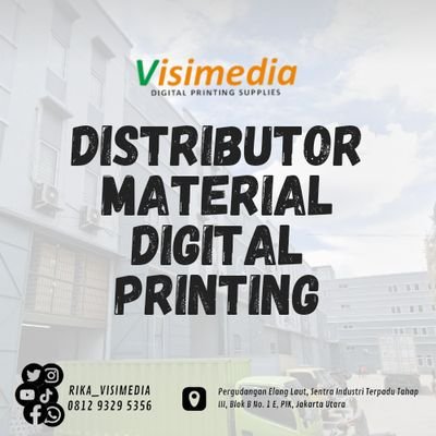 DISTRIBUTOR MATERIAL DIGITAL PRINTING JAKARTA
- Flexi Ourdoor
- Bahan Indoor
- Tinta
- Display 

IG @Rika_Visimedia
WA 0812 9329 5356
TT @Rikavisimediasupp_jkt