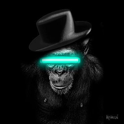 Monkey with computer, father of the Artinkson’s Apes / Community Design / AI / NFTs / MultiversX Blockchain