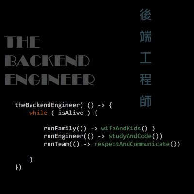 bckndngnr's profile picture. 後端工程師