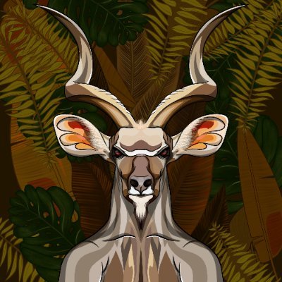 The most unique and charismatic version of the antelope family! 1/1 unique and hand drawn KuduKing Nft series. Female NFT Artist. #algofam