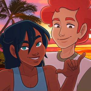 LGBTQ webcomic set in Hawai’i about a local and a nerd. Read here and support on Patreon. Created by @briebdraw