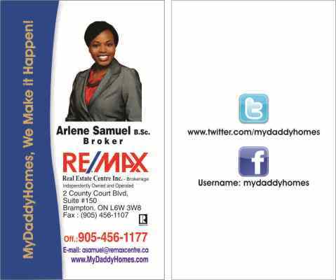 The MyDaddyHomes Sales Team, Broker Remax Real Estate Centre, Brokerage 905-456-1177