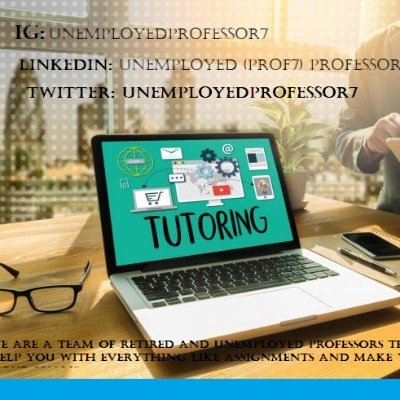unemployedprof5's profile picture. I am a highly qualified and experienced online tutor with a master's degree in law. My main aim is to improve the academic performance of my clients.
