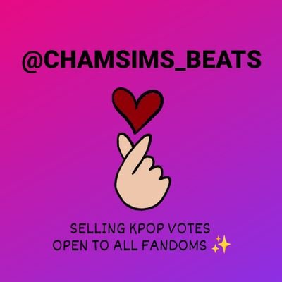 FOR SALE📌CHAMSIMS (IDOLCHAMP) 📌BEATS (MUBEAT) 📌 MCOUNTDOWN VOTES📌HEARTS (CHOEAEDOL) for a low price just dm me for more inquiries 🥳 🇵🇭
#chambeatsproof