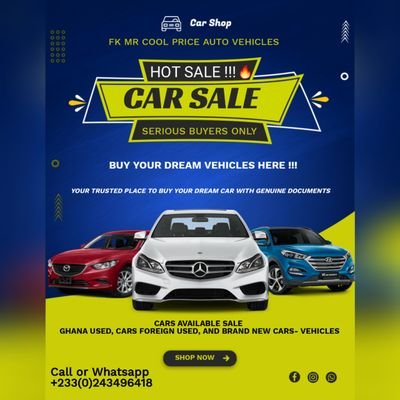 ALL TYPES OF CARS 🚘• BUSES 🚌 •TRUCK 🛻• ARE FOR SALE… AVAILABLE FOR SALE: Ghana Used; Foreig Used and Brand New•NEW VEHICLE 🚗 NEW LIFE* +233(0)243496418