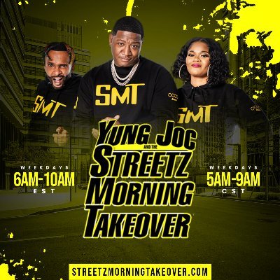 CATCH #SMT EVERY MORNING NATIONWIDE 6AM - 10AM EST! #YUNGJOC #MZshyneka #SHAWTYSHAWTYTHECOMEDIAN #THEEBONNIEBANKS #DJSWIN #AURN