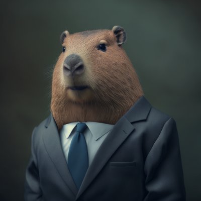 Capivara em um terno de negócios ia gerada