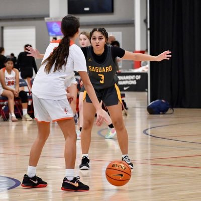 c/o 2025, Saguaro High School, 5’7 PG         Team Arizona Red 17U #3