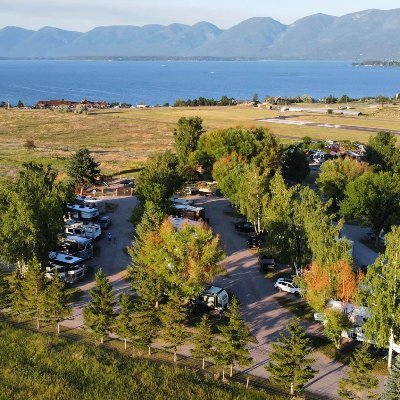 Set on a hillside, Polson KOA offers spectacular views of the Mission Mountains and Flathead Lake.
