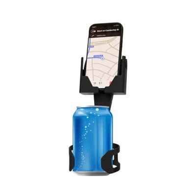 I’m literally a cell phone clamp that fits into your cars soda holster