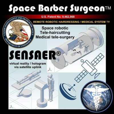 Remote space robotic hairdressing / medical system. First AI & Robotic hairdresser in space.