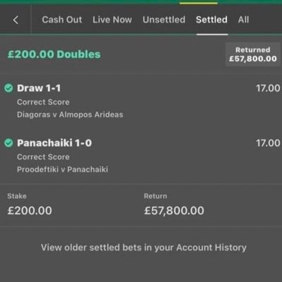 We deal with sure odds, I’m collecting my percentage after winning, Let do business together to make money,Always successful 🤝🏆