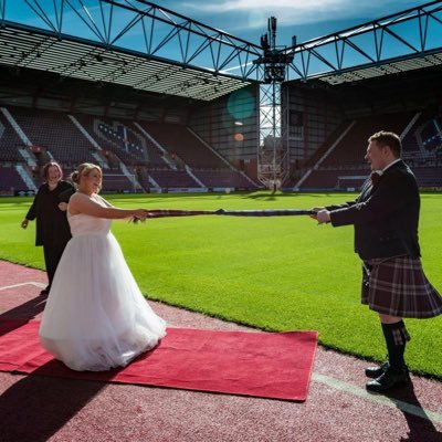 You’re not a true Jambo unless you get married pitch side to the guy you met on the local Hearts supporters bus when you were 12 ♥️🇱🇻