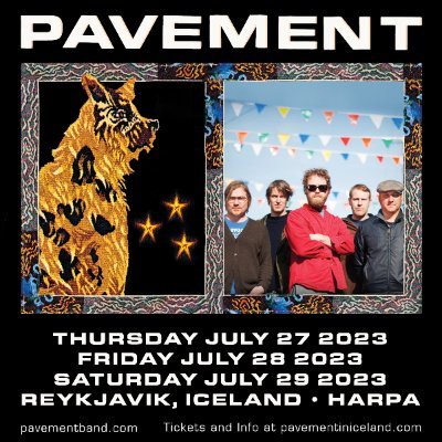 Join Pavement on their first visit to Iceland, performing July 27 | 28 | 29 in Eldborg Hall, located within the magnificent Harpa Center in Reykjavik.