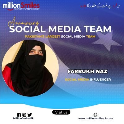 Working for humanity & youth developmemt with million smiles foundation.
#social media influncer from Azad jammu and kashmir