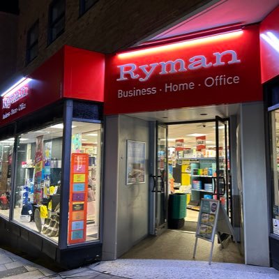 Welcome to the official Ryman Guildford store. We are open Monday - Friday 8.30am-6pm Saturday 9am-6pm and Sunday 10.30am-4.30pm