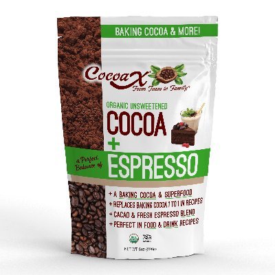 The first and ONLY Organic Cocoa + Espresso Powder blend.
100% Organic, Kosher, Ethically Sourced and Woman Owned
