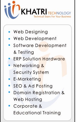 Khatri Technology is INDIA based IT Company which provides complete IT Solution i.e. Software, Hardware and Networking. Khatri Technology is leading IT Company.