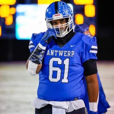 Antwerp High School C/O 23 defensive tackle 2x 1st team All-Conference DT, 1st& 2nd team All-District DT, 1st team All-Ohio DT.