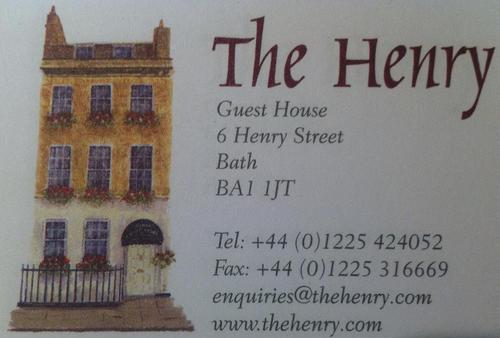 The Henry Guest House is located in the very heart of Bath’s city centre. The Henry is the perfect base from which to explore this wonderful city.