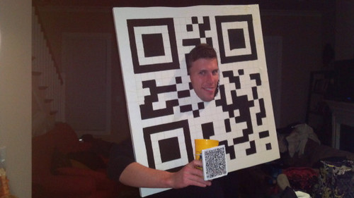 A detailed look at my QR Code Halloween costume.