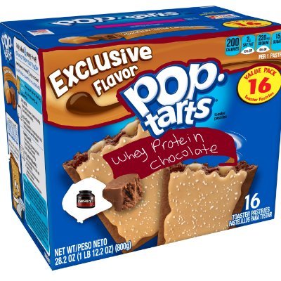 Twitter page for the new co-branding of Whey Protein and Poptarts for the new