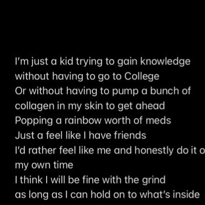 I write and break down my lyrics. my writing is for entertainment and perspective. if you need help that’s ok we all do. it starts with talking to someone.