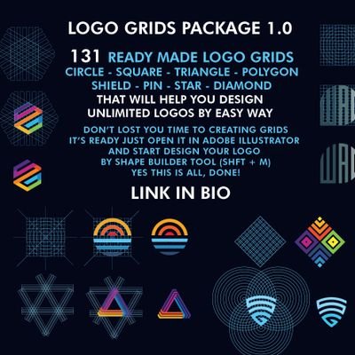 Logo grids package is solutions to all logo designers to create beautiful logos