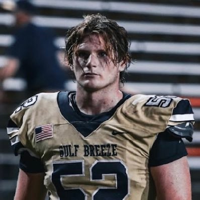 Luke denby - 6’4- 265lbs - LT - Gulf Breeze Highschool - Class of 2024 - 3.6 - #52 - #8504805096