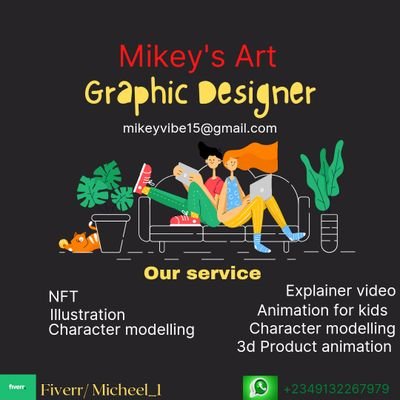 Hi, Thanks for visiting my profile I'm Michael, I have 7 years working experience and can help you in NFt,Animation, illustration, explainer video, Modelling.