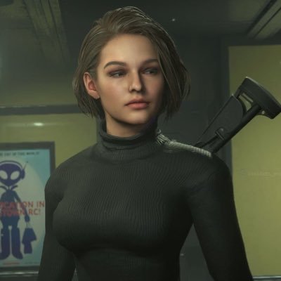 Jill valentine profile resident evil character amazed