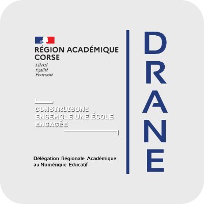 Délégation Régionale Académique au Numérique Educatif de Corse.
#Numérique #Education #Pédagogie #Ressources #Formation #DRANE #DANE #Ecole #College #Lycee